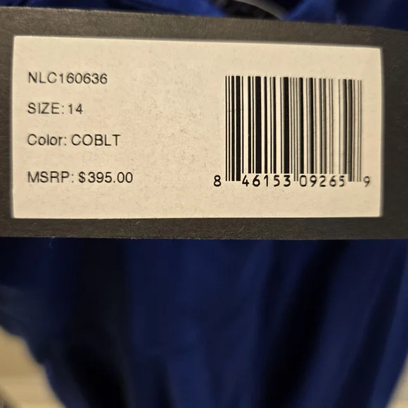 Halston Heritage Cobalt Blue Strapless Dress - Picture 9 of 12